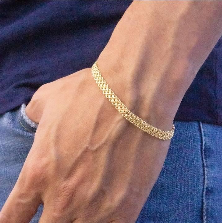 Cadena China 65cm + Dije San Benito + Pulsera Gratis