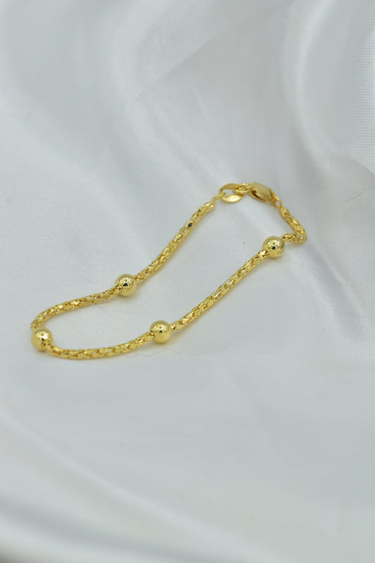 Pulsera Cordón Con Balín 18cm